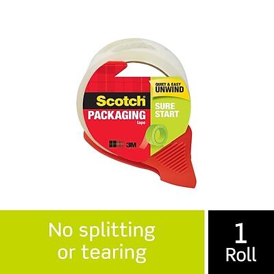 QUIET & EASY UNWIND  
Scotch SURE START PACKAGING tape  
3M  
No splitting or tearing  
1 Roll
