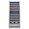 Yeego - 24 inch Dual Zone Wine Cooler Refrigerator,89 Bottle Wine Fridge,Freestanding & Built-in,2 LED,for Home Bar - Stainless Steel