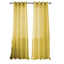 RT Designers Collection - RT Designer Collection Nancy Grommet Luxurious Modern Design Curtain Panel 54" x 95" - Neon Yellow