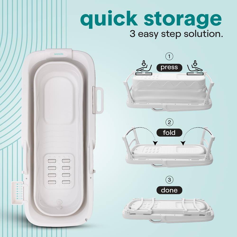 quick storage  
3 easy step solution.  
1 press  
2 fold  
3 done