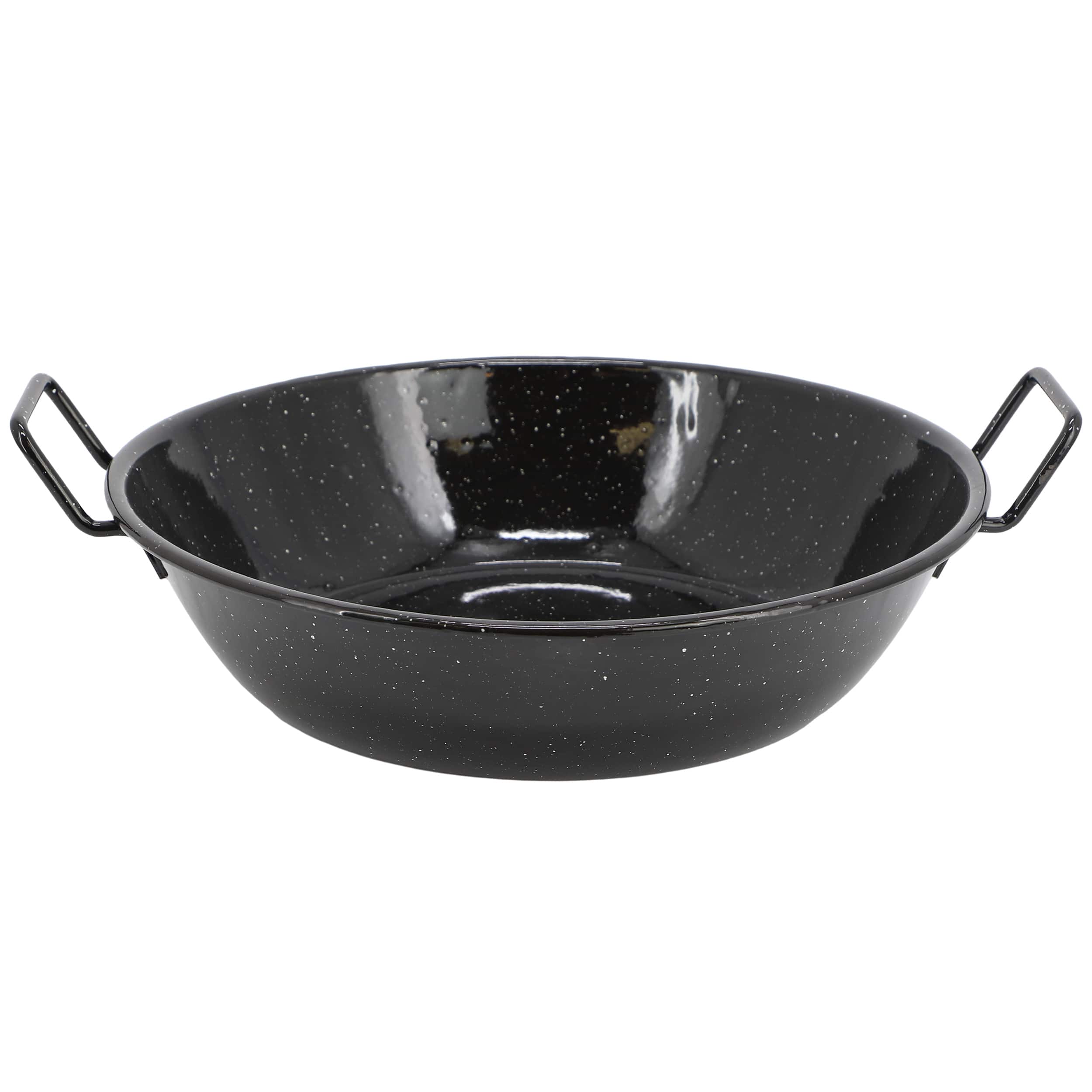 Oster - Castillo 12 Inch Enamel on Steel Paella Pan in Speckled - Black
