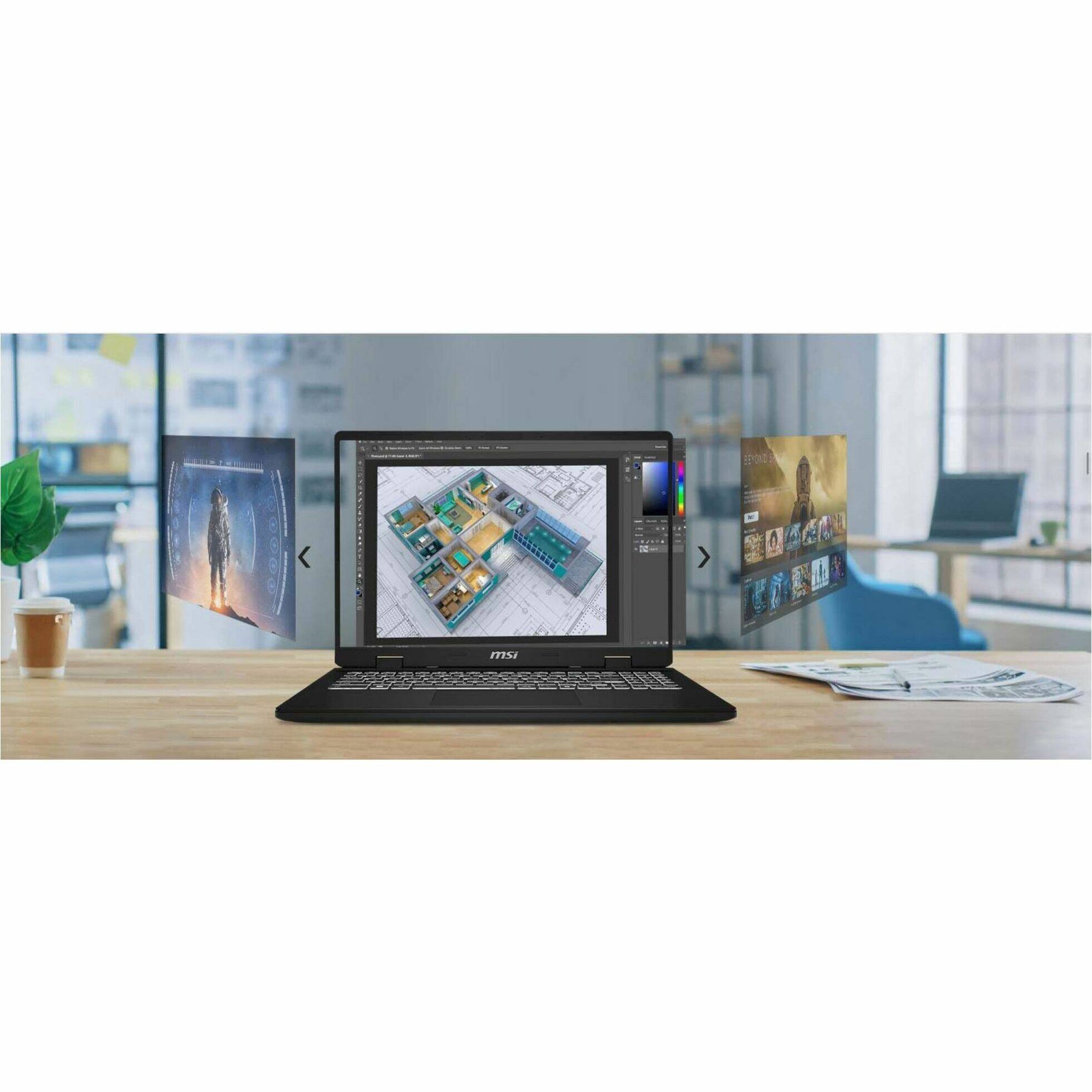 Alt View 26. MSI - CreatorPro M16 HX C14V 16" Laptop - Intel Core i7 with 32GB Memory - 1 TB SSD - Lunar Gray, Gray.