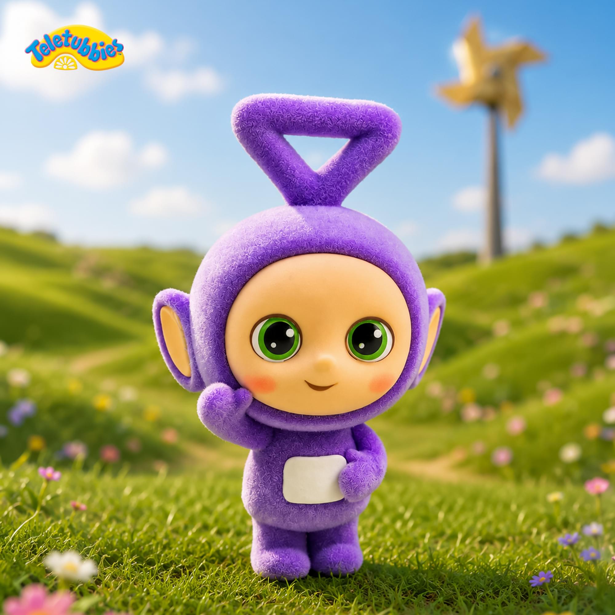 Alt View 2. The Loyal Subjects - Teletubbies 2.5-Inch Flocked Collectible Figure | Tinky Winky - Purple.