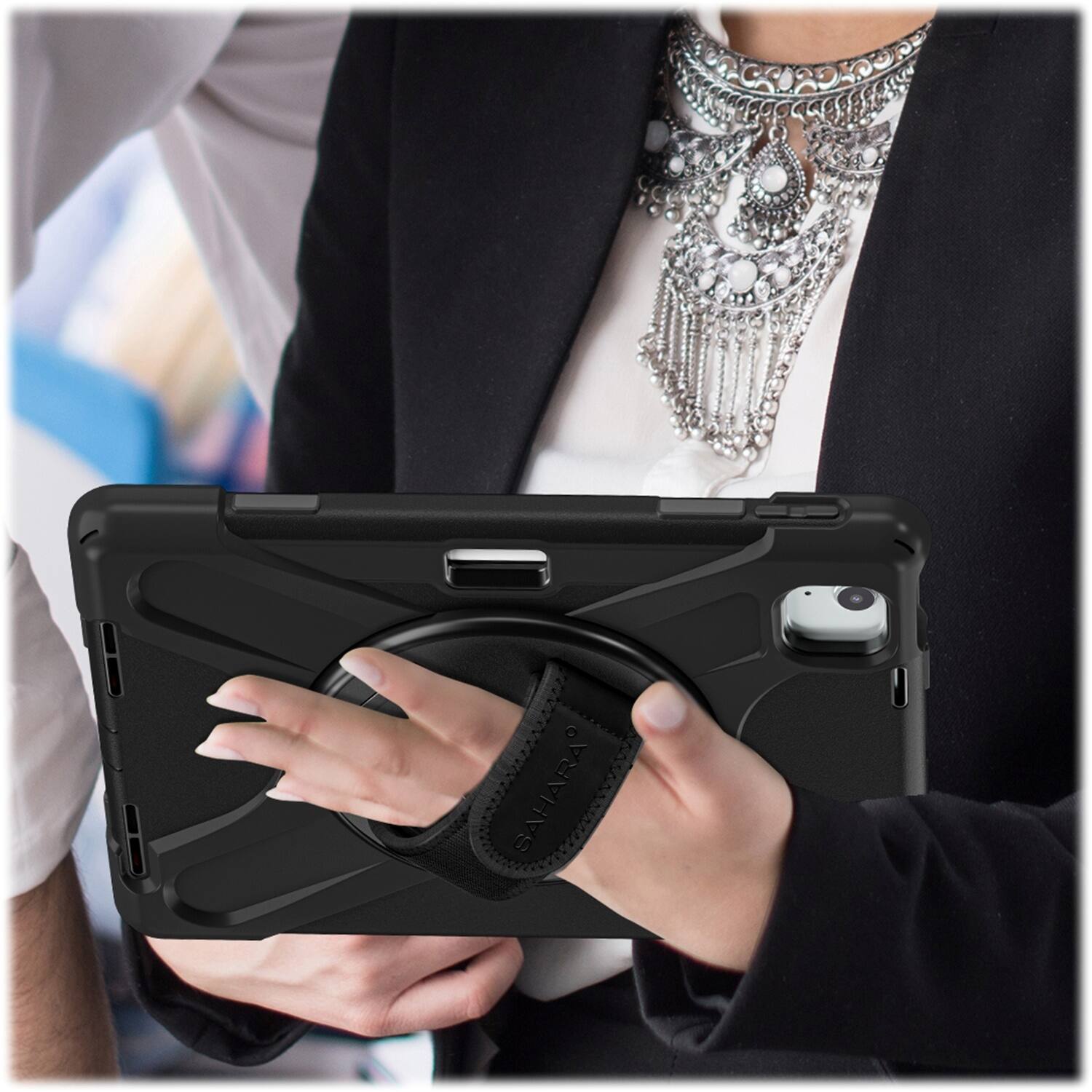 Alt View 17. SaharaCase - Raider-X Series Heavy-Duty Case for Apple iPad Air 11'' M3/M2 and iPad Air 10.9'' (4th and 5th Gen)  - Scorpion Black.