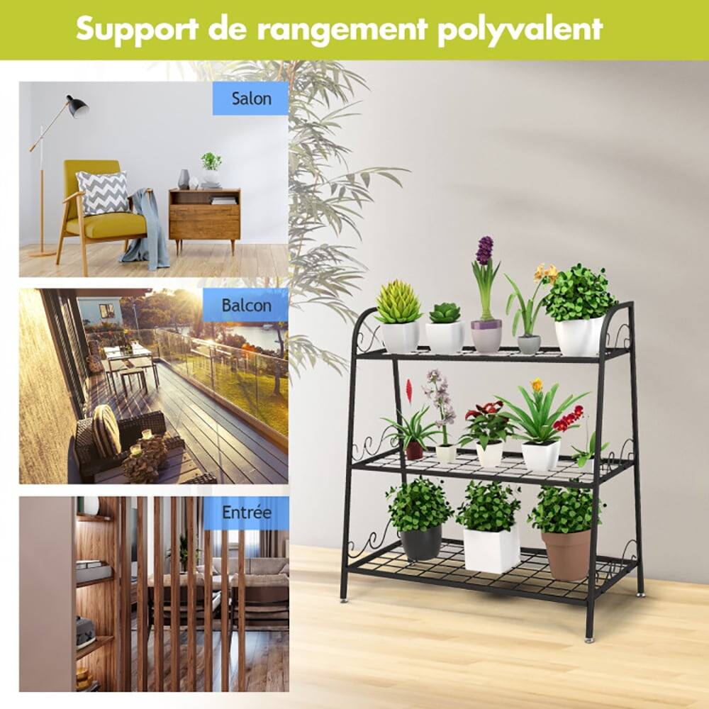 Support de rangement polyvalent  
Salon  
Balcon  
Entrée