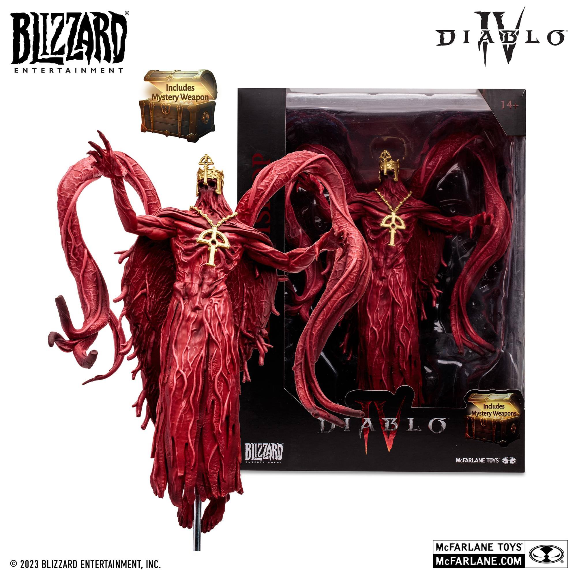 BLIZZARD ENTERTAINMENT  
Includes Mystery Weapon  
DIABLO IV  
14+  

© 2023 BLIZZARD ENTERTAINMENT, INC.  

McFARLANE TOYS  
McFARLANE.COM