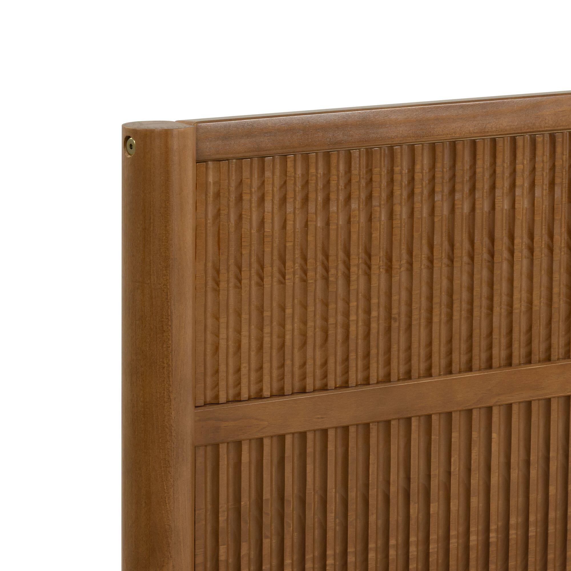 Alt View 9. Plank+Beam - Sera Fluted Queen Bed, Pecan - Pecan.