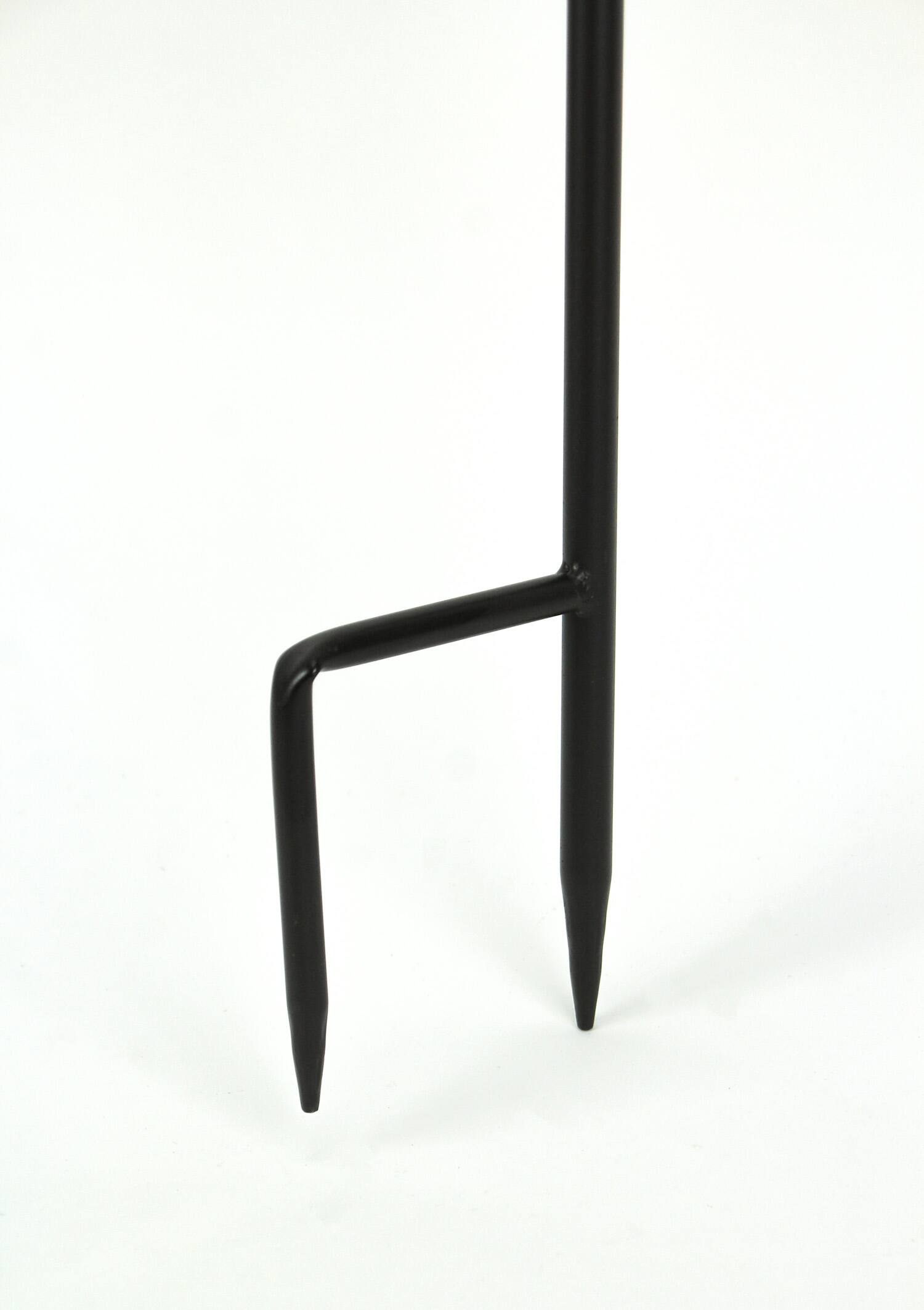 Alt View 3. Upper Deck - Metal Outdoor Decorative Garden Stake Watering Can Birdhouse Yard Decor Art - Grey.