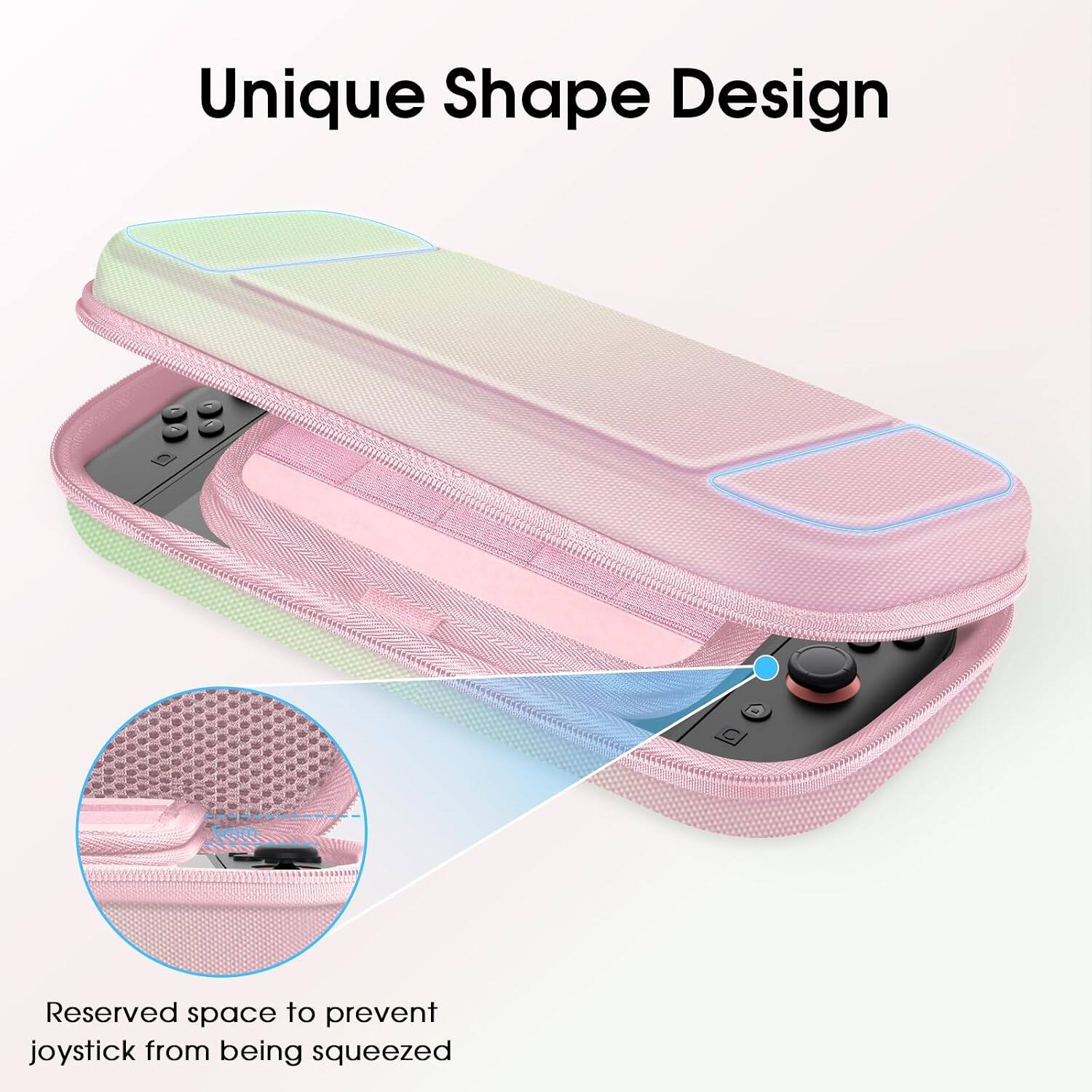 Unique Shape Design

Reserved space to prevent joystick from being squeezed