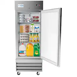Koolmore - 29 in. One-Door Reach-In Refrigerator - 15.5 Cu Ft. RIR-1D-SS-19C - Stainless Steel