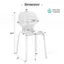 Dimension: 16" Max Load: 330 lbs Capacity: 18.5" 33.5" 17.5" 17.5" 18" 21"