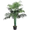 Front. Costway - Costway 3.5-Feet Artificial Areca Palm Decorative Silk Tree with Basket Indoor Outdoor - Green.