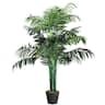Costway - 3.5-Feet Artificial Areca Palm Decorative Silk Tree with Basket Indoor Outdoor - Green