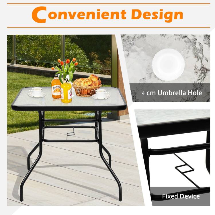 Convenient Design

4 cm Umbrella Hole

Fixed Device