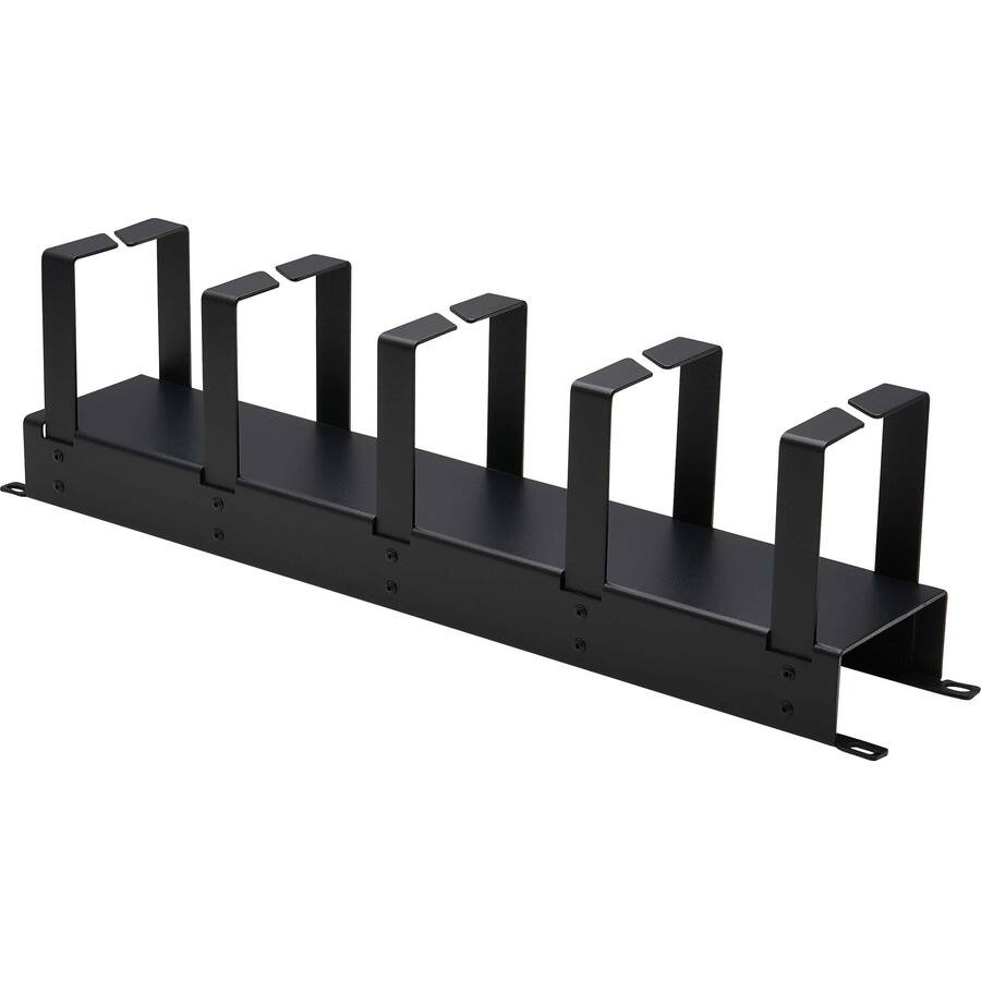 Alt View 8. Tripp Lite - Eaton Tripp Lite Series Horizontal Cable Manager - Metal Rings, Black, 2U - Horizontal Cable Manager - Black - 2U Rack - Black.
