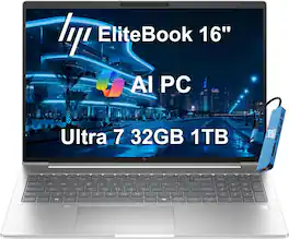 HP - Upgraded - EliteBook 660 G11 16"FHD+ Business Laptop - AI PC - Intel Core Ultra 7 - 32GB DDR5 - 1TB SSD - Thunderbolt 4 - Win 11Pro - Silver