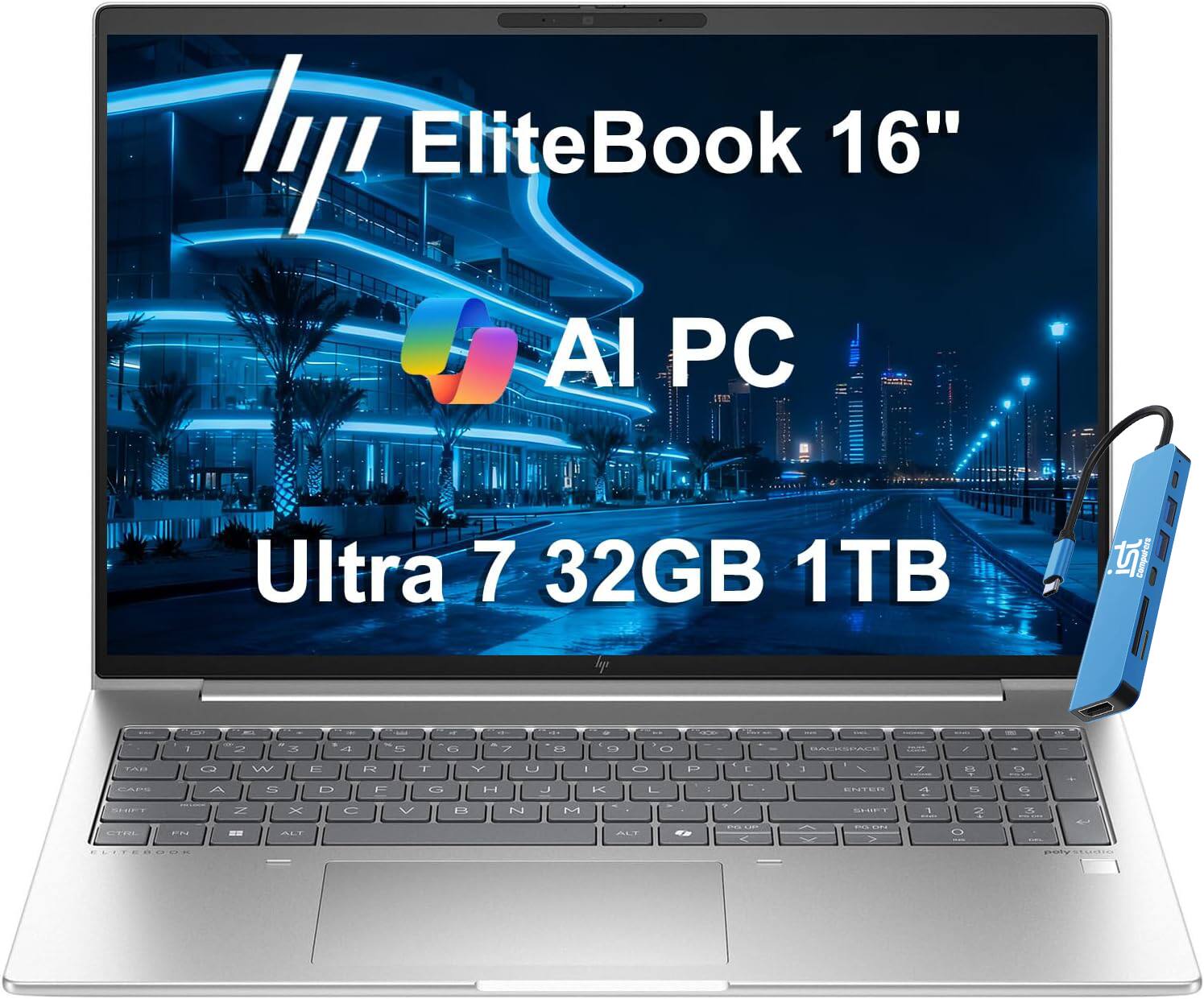HP - Upgraded - EliteBook 660 G11 16"FHD+ Business Laptop - AI PC - Intel Core Ultra 7 - 32GB DDR5 - 1TB SSD - Thunderbolt 4 - Win 11Pro - Silver