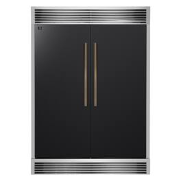Forno Appliances - Maderno 27.2 Cu. Ft. Side-by-Side Convertible Refrigerator with Decorative Grill Trim - Black