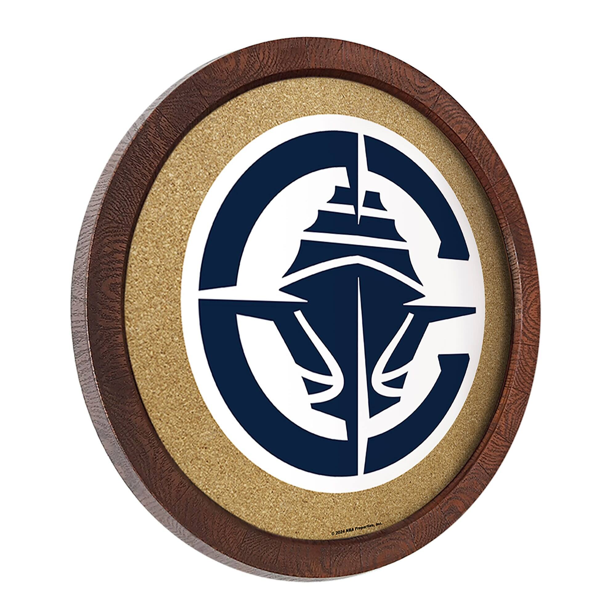 Alt View 1. The Fan-Brand - LA Clippers 20.25'' Round Faux Barrel Framed Cork Board - Multicolor.