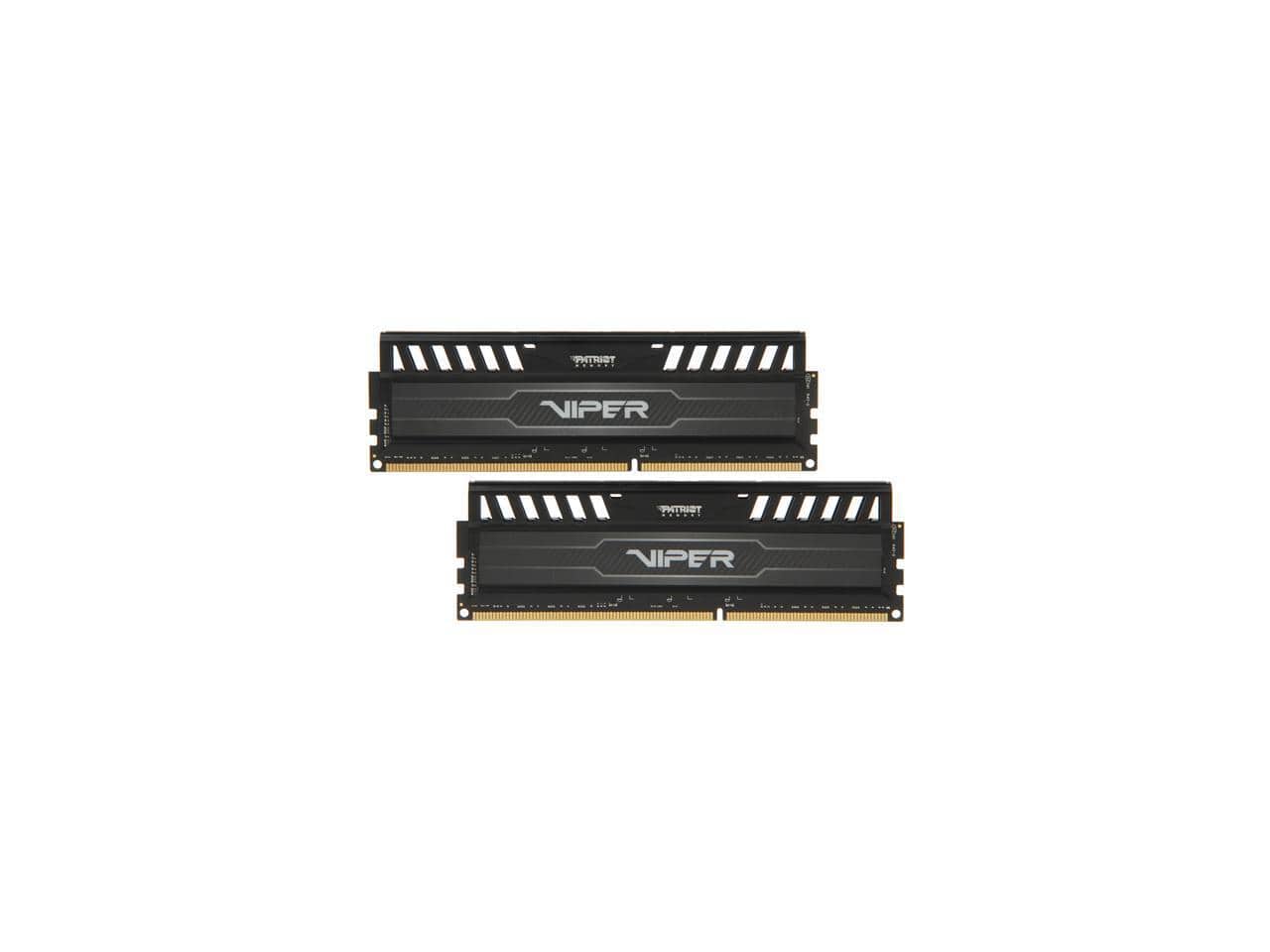 Patriot - Viper 3 16GB (2 x 8GB) 240-Pin PC RAM DDR3 1866 (PC3 15000) Desktop Memory Model PV316G186C0K - Black