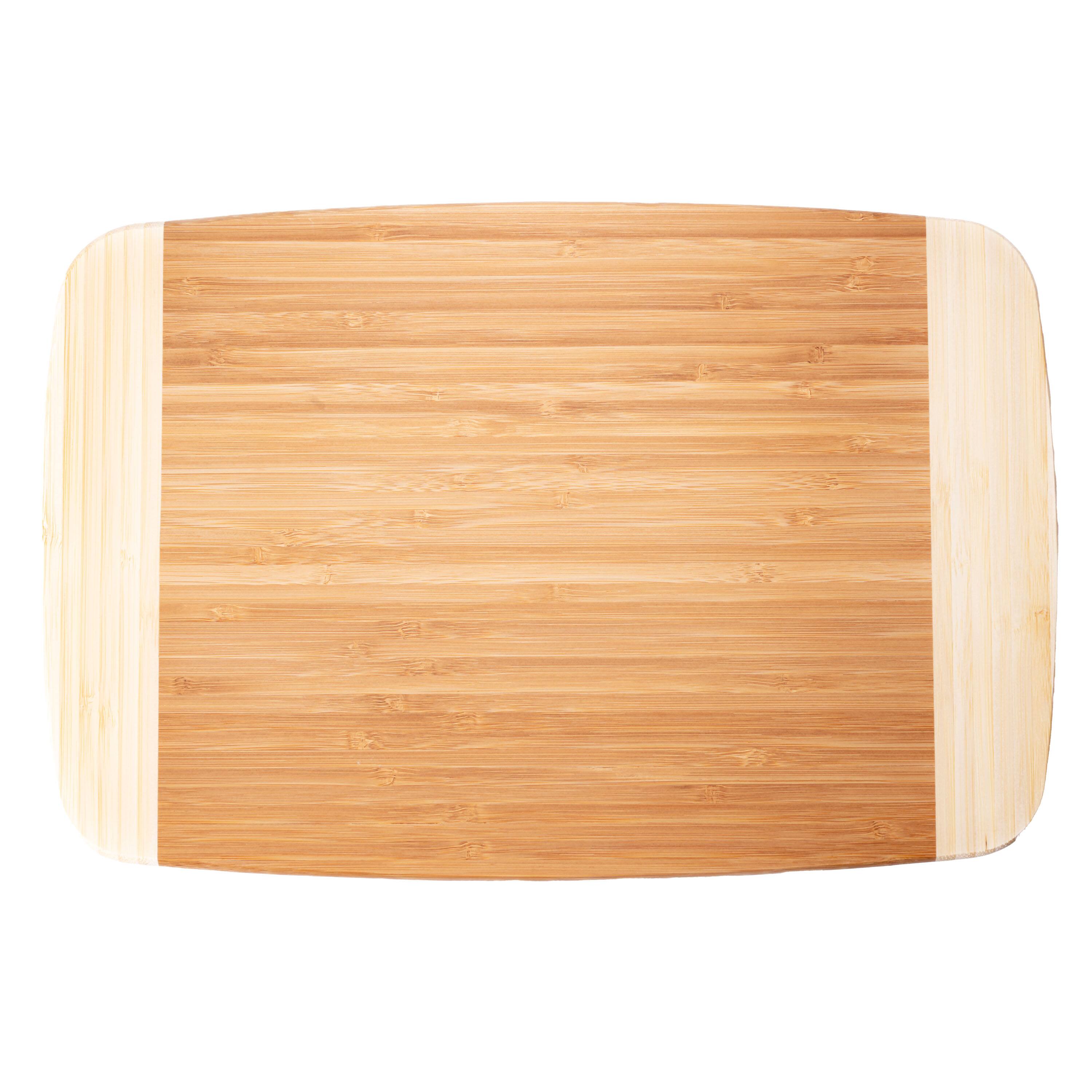 Left. Escali - Joyce Chen Large Burnished Bamboo Cutting Board, 10x15-Inch - Natural.