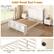 Solid Wood Bed Frame (HW) - Sturdy Plywood Slats - 5 Middle Support Legs - Adjustable Foot Pads