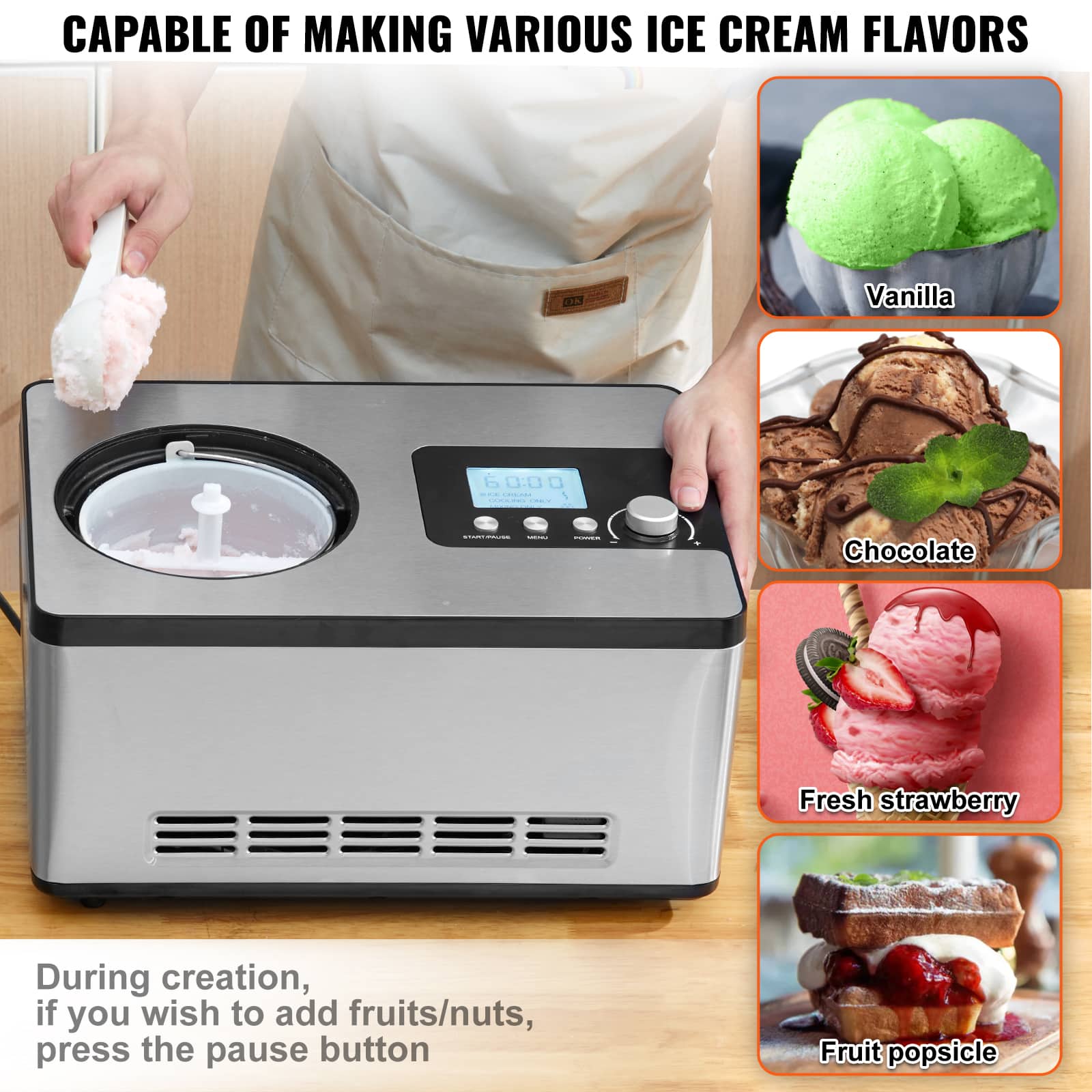 VEVOR Automatic Ice Cream Maker - Thumbnail 5