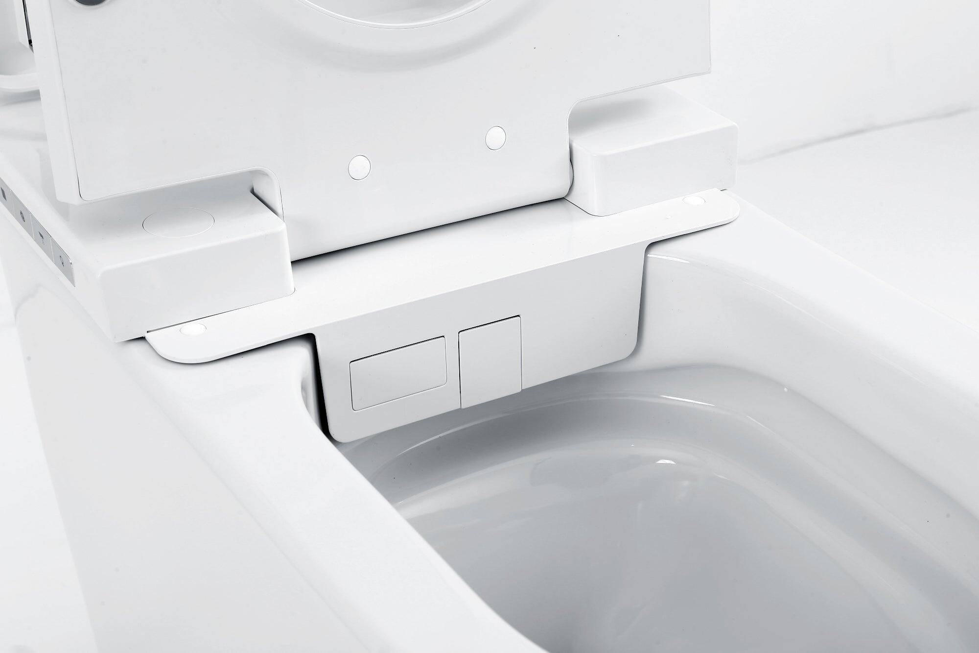 Alt View 2. Boyel Living - White Pro Version Smart Toilet Multi Mode Cleaning Heated Seat Auto Lid Sensor Flush Premium Full Function Design - WHITE.