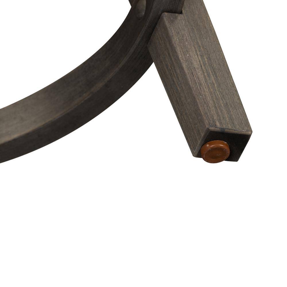 Angle. Liberty Furniture Industries - Modern Farmhouse Console Swivel Stool in Dusty Charcoal w/ Heavy Distressing - Gray.