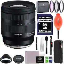 Tamron - 11-20MM F/2.8 DI III-A RXD for Fujifilm X-Mount with Advanced Accessory and Travel Bundle | AFB060X-700 - Black