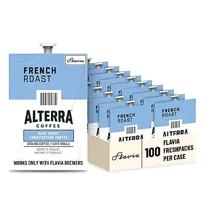 FRENCH ROAST
ALTERRA COFFEE
DARK ROAST
TORREFACTION FONCÉE
GROUND COFFEE / CAFÉ MOULU
SMOKY & ROBUSTE
WORKS ONLY WITH FLAVIA BREWERS
100 FRESHPACKS PER CASE