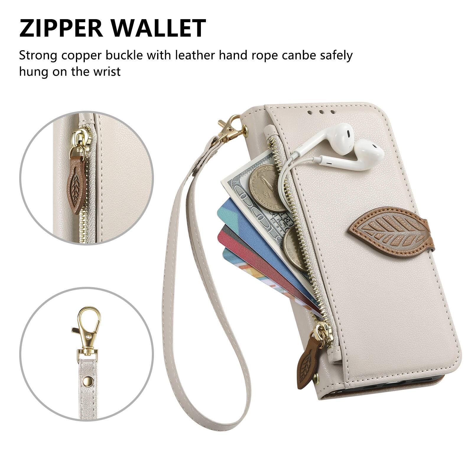 ZIPPER WALLET

Strong copper buckle with leather hand rope can be safely hung on the wrist