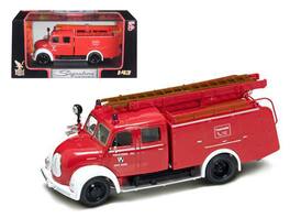 1961 Magirus Deutz Mercur TLF-16 Red/White 1/43 Diecast Model Car by Road Signature - Red, White
