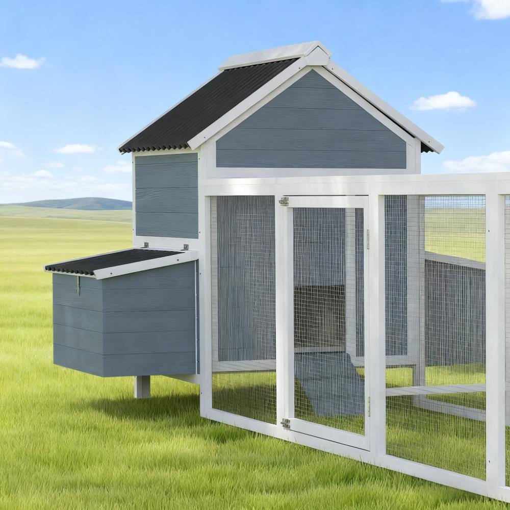 Back. TinyHomie - Extra Large Wooden Chicken Coop for 10 15 Chickens.