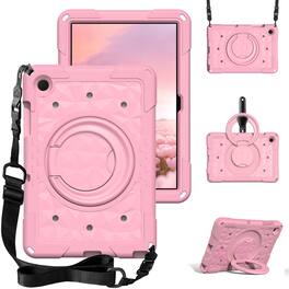 UUCOVER - Kids Case for iPad (A16) 11-inch 2025 /iPad 10th Gen 10.9" 2022 Shockproof EVA Handle Stand Cover with Shoulder Strap - Pink