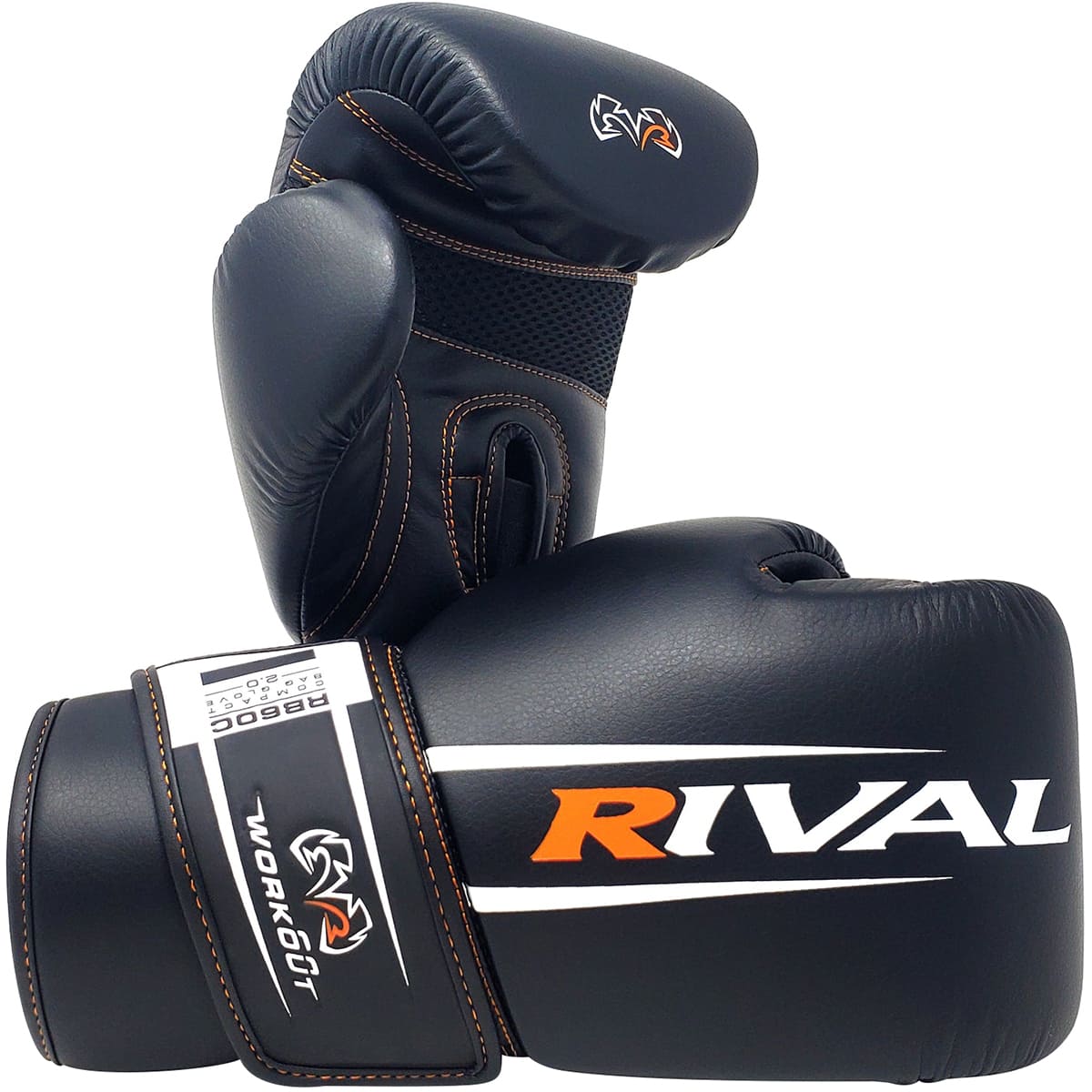RIVAL - Boxing RB60C Workout Compact Hook and Loop Bag Gloves 2.0 - Small - Black