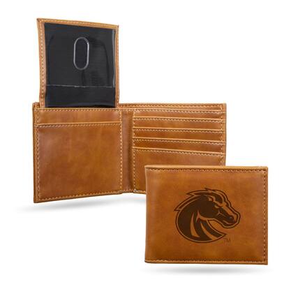 Front. Rico Industries - Boise St. Broncos Brown Bilfold Wallet with clear ID display - Multi.