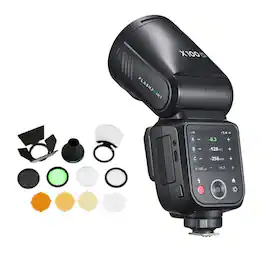 Flashpoint - X100 TTL R2 On Camera Li-on Round Head Flash For Fuji with Round Head Flash Accessory Kit