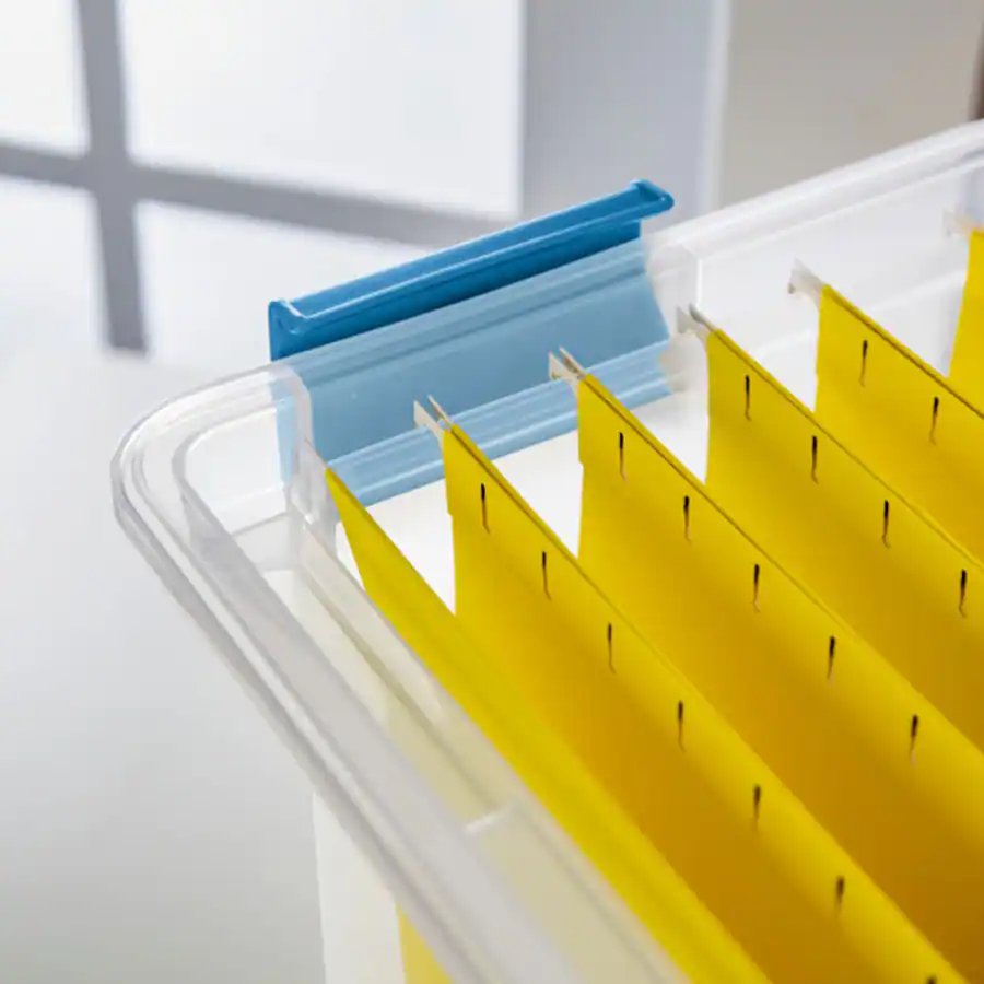 Stackable File Tote Sterilite Gasket Box, Stackable File Tote Storage Bin with Lid, 32 ...