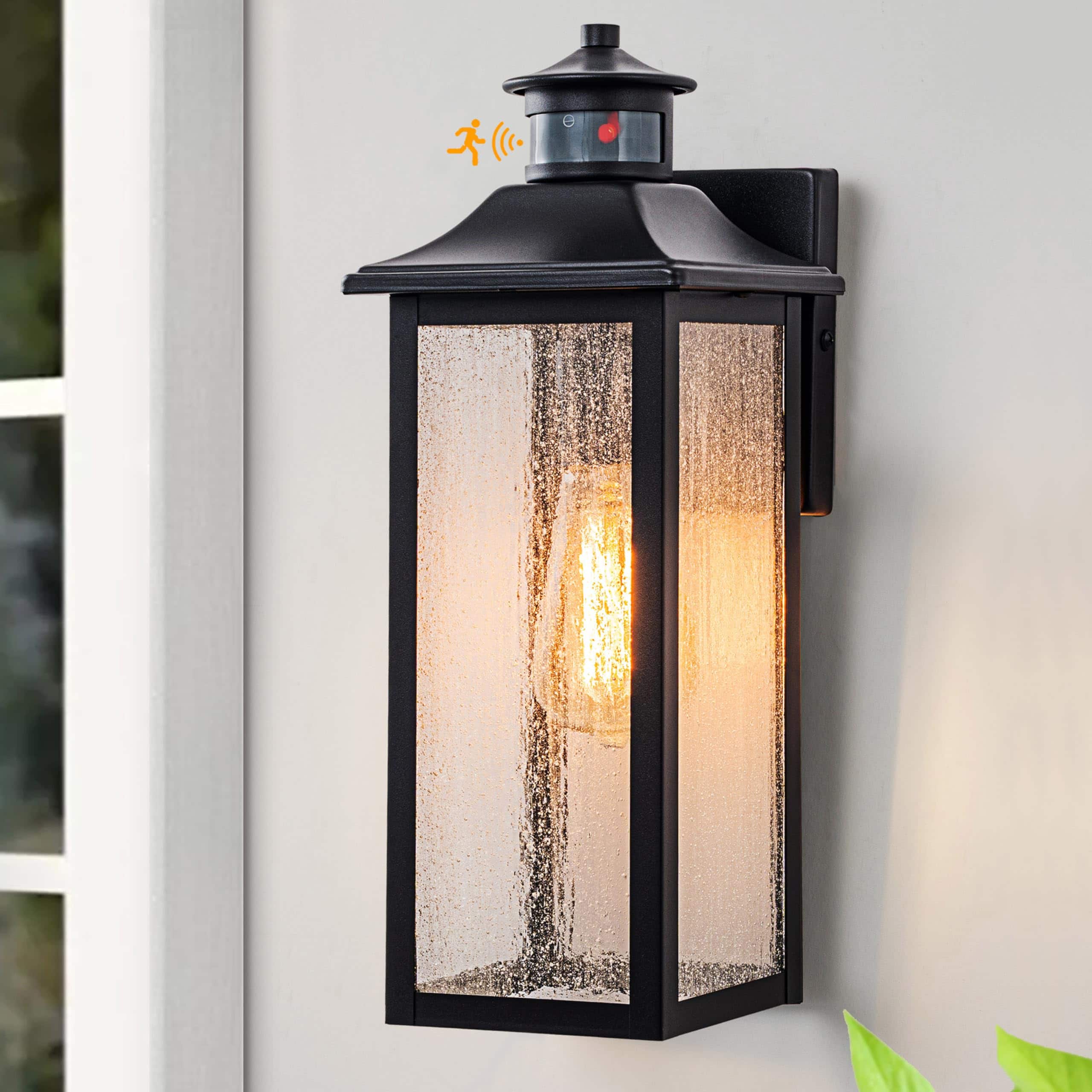 COTTAGE - Dusk To Dawn Outdoor Wall Lantern Exterior Lighting Fixture With Weather Resistant Sensor Porch Light - Motion Sensor
