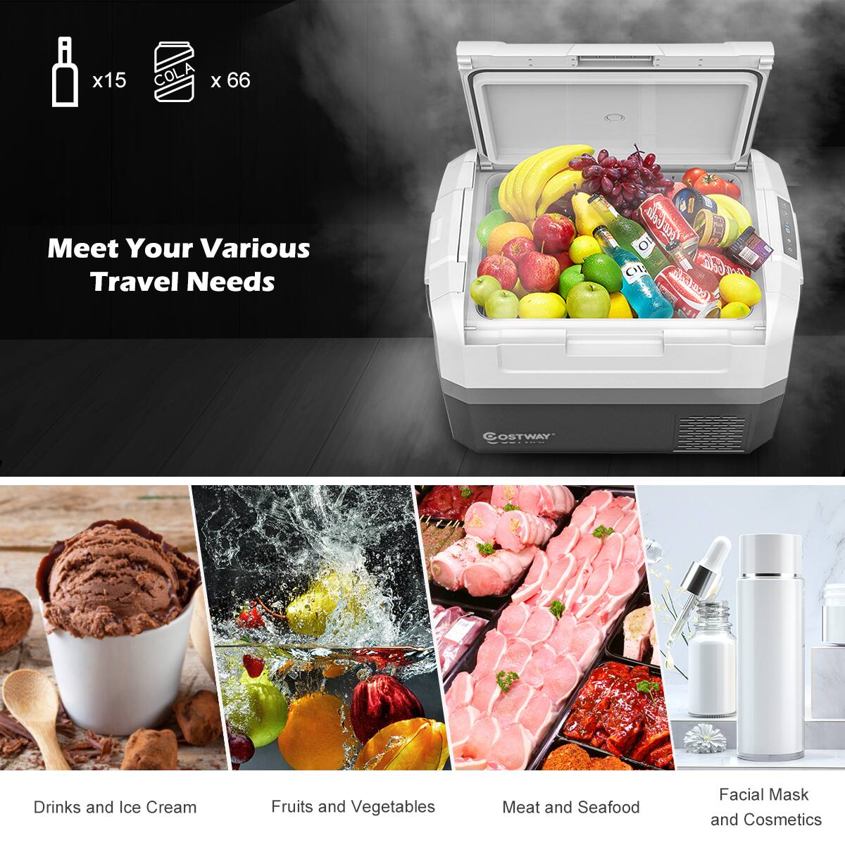 Meet Your Various Travel Needs

* Cola x 66
* Drinks and Ice Cream
* Fruits and Vegetables
* Meat and Seafood
* Facial Mask and Cosmetics