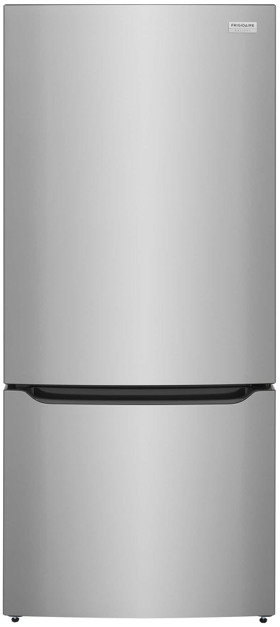 Frigidaire - 20.3 Cu. Ft. Bottom Freezer Standard Depth Refrigerator with Internal Water Dispenser - Stainless Steel - Front_Zoom