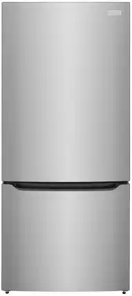 Front. Frigidaire - 20.3 Cu. Ft. Bottom Freezer Standard Depth Refrigerator with Internal Water Dispenser - Stainless Steel.