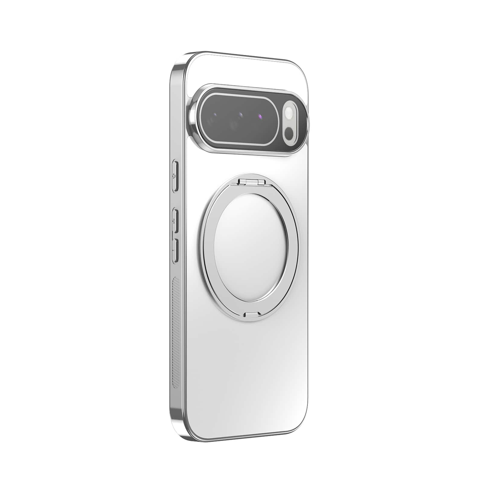 Dteck - Shockproof Frosted Phone Case for Google Pixel 11 Pro XL, 360 Ring Stand Magnetic Cover with Full Lens Film Protection - White price history on PriceWatchPro
