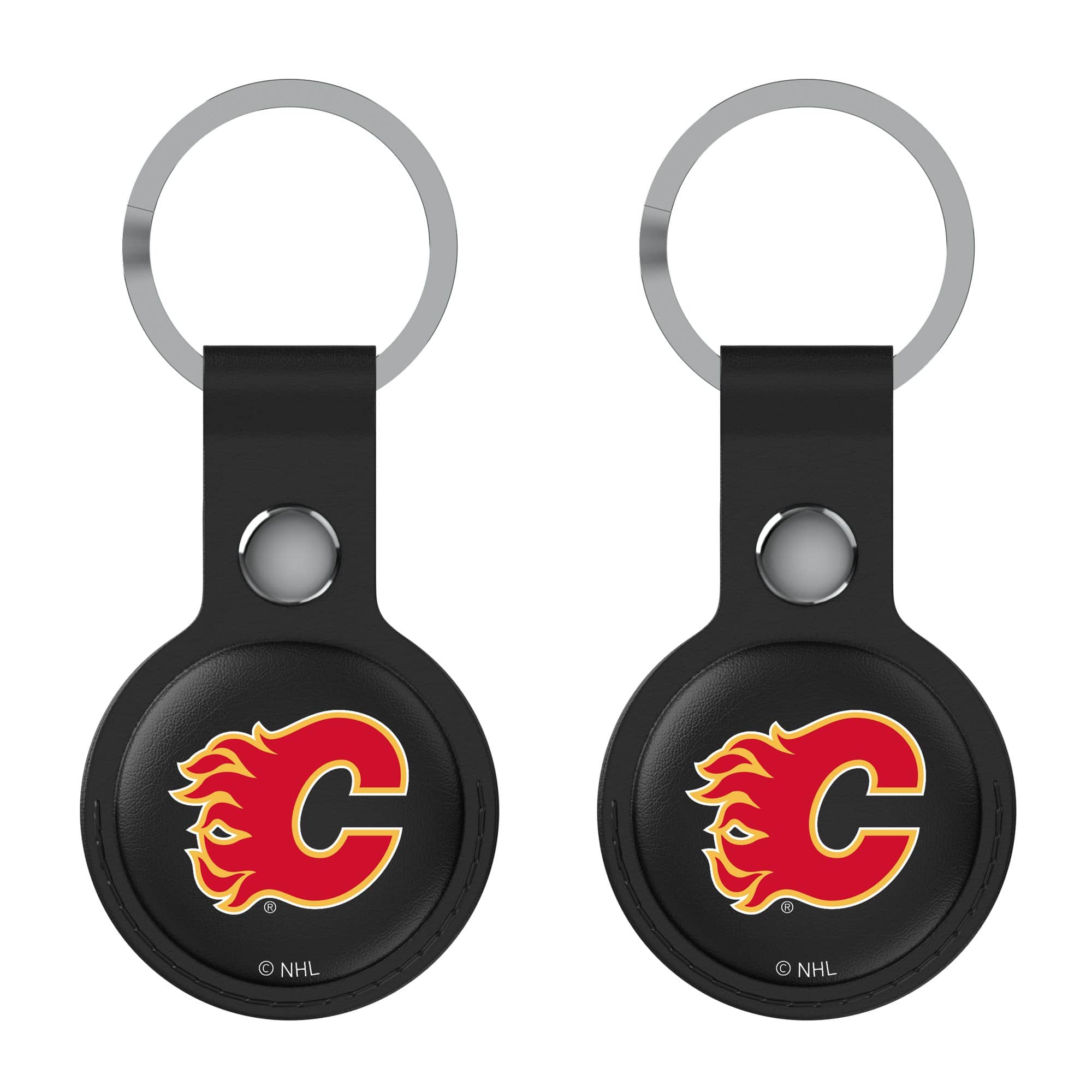 Keyscaper - Calgary Flames Two-Pack AirTag Holders - No Size - Black