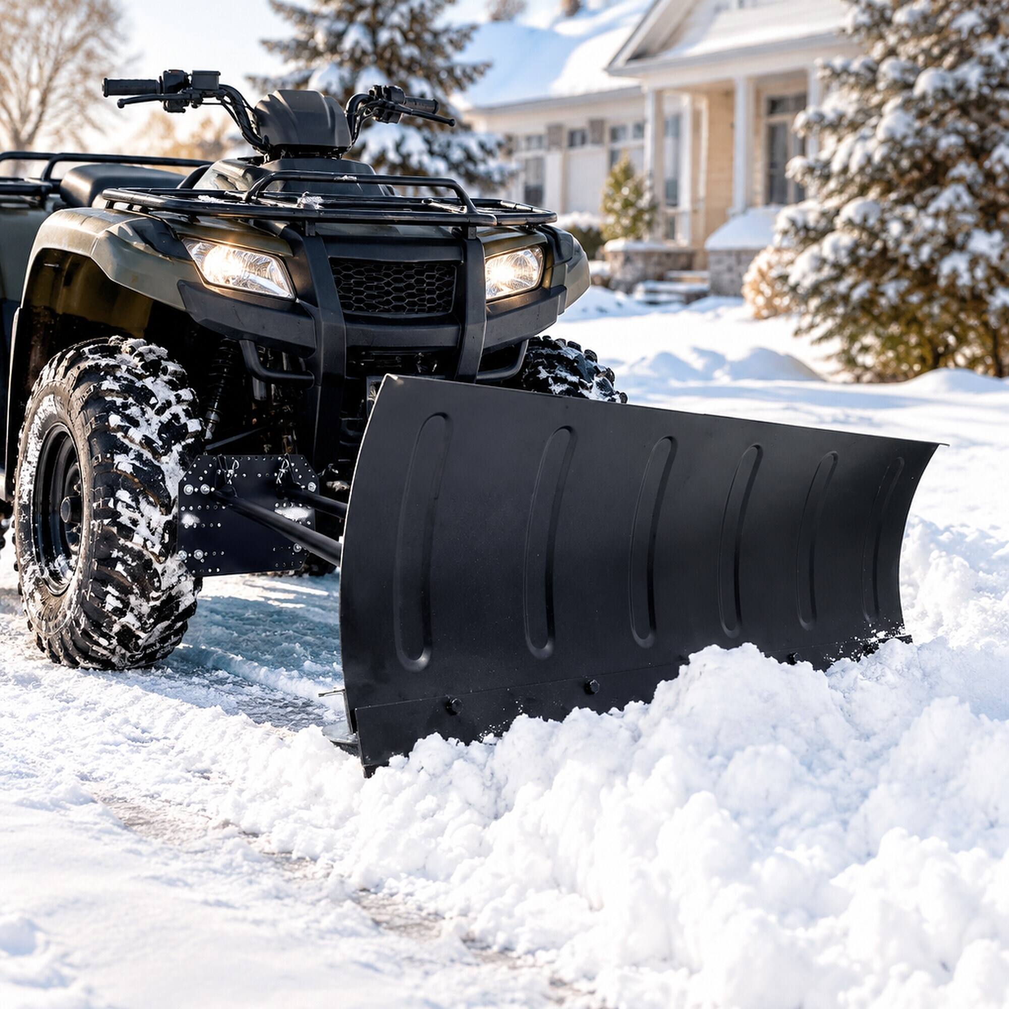 RYHNUYNE ATV Kit, 47 in Steel Blade, 5 Angle Adjustable, Quick Release ...
