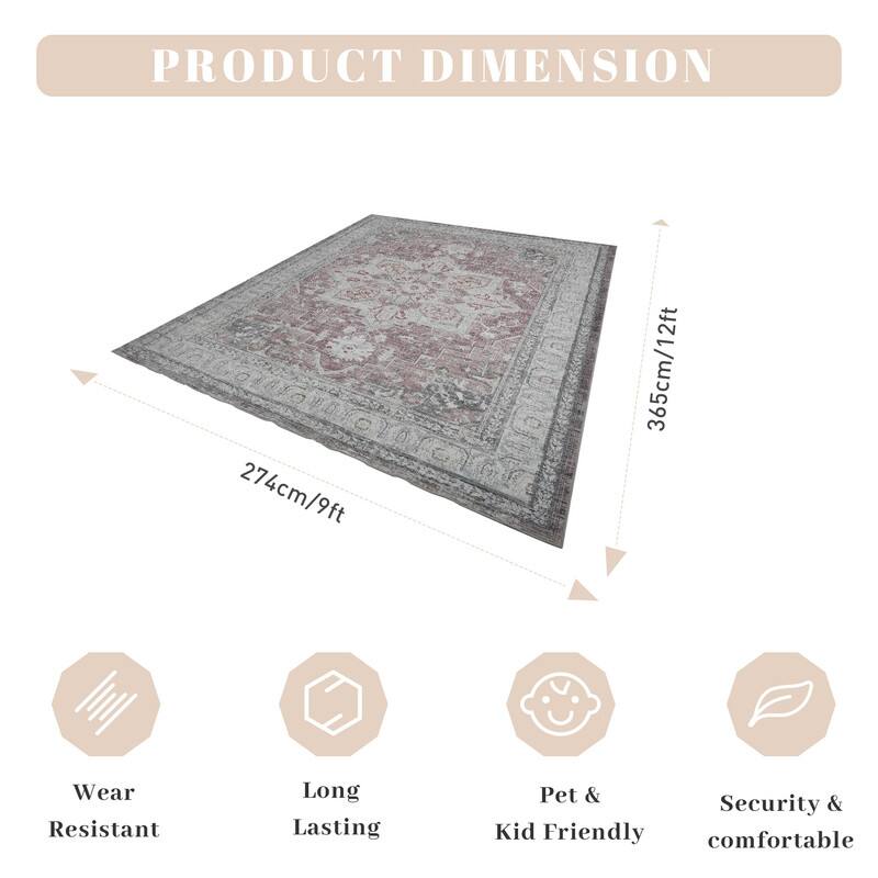 PRODUCT DIMENSION  
274cm/9ft 365cm/12ft  

- Wear Resistant  
- Long Lasting  
- Pet & Kid Friendly  
- Security & Comfortable