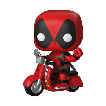 Left. Funko - POP! Rides: Marvel - Deadpool on Scooter - COLLECTIBLES - Multicolored.