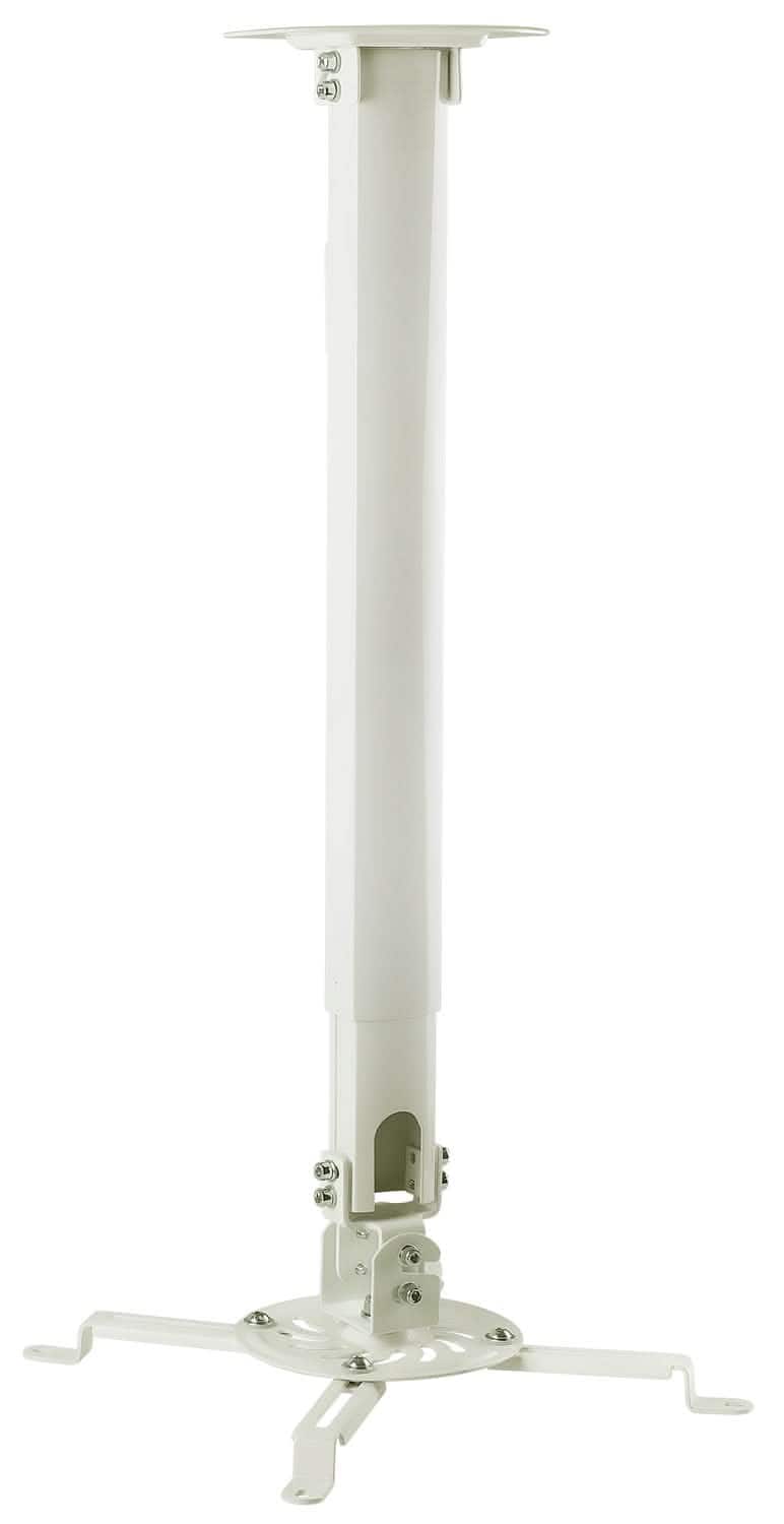 Mount-It! - Universal Projector Ceiling Mount with Extended Height Adjustment & Full Motion for Most Projectors - White