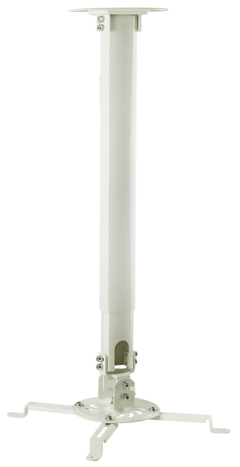 Front. Mount-It! - Universal Projector Ceiling Mount with Extended Height Adjustment & Full Motion for Most Projectors, White - White.